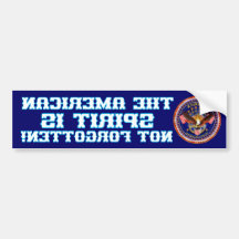 America Spirit Is Not Forgotten Front Bumper Bumper Sticker