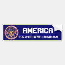 America Spirit Is Not Forgotten Please See Notes Bumper Sticker