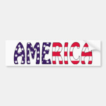 America Stars and Stripes Bumper Sticker