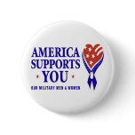 America Supports you LIGHT Pinback Buttons
