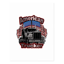 America Trucker Postcard