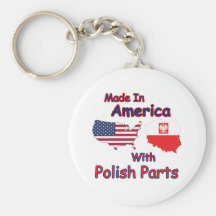America With Polish Parts Key Chain