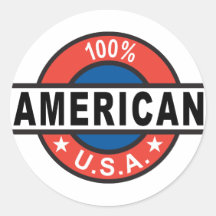 Américain de 100% autocollants ronds