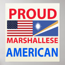 Américain fier de Marshallese Affiches