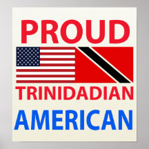 Américain trinidadien fier affiche