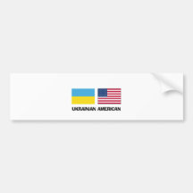 Américain ukrainien autocollant pour voiture