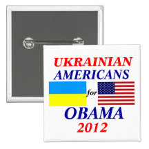 Américains ukrainiens pour Obama Badges Avec Agrafe