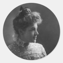 American Author and Poet Ella Wheeler Wilcox Round Sticker