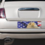 American Bald Eagle and Flag Bumper Stickers
