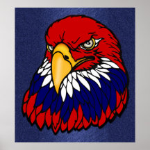 American bald eagle patriotic American Poster