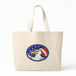 American Bald Eagle Stars Stripes Flag Canvas Bags