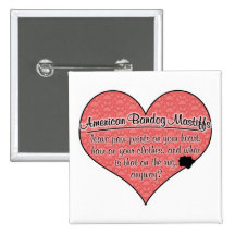 American Bandog Mastiff Paw Prints Dog Humour Pins