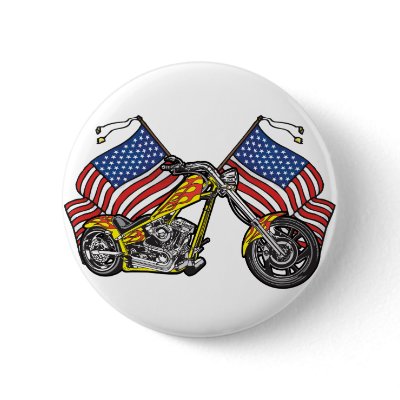 American Biker Chopper Pin by thomascarlson