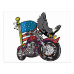 American Biker Eagle Post Card