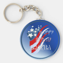 American Birthday Keychain