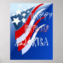 American Birthday Poster