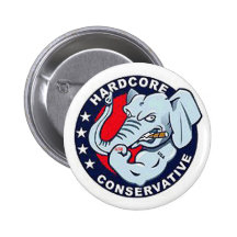 American Born Republic Hardcore Conservative Button