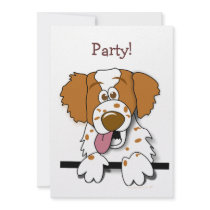 American Brittany Spaniel Cute Cartoon Dog Announcements