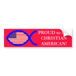 American Christian Fish Symbol Flag Bumper Stickers