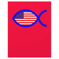 American Christian Fish Symbol Flag Custom Flyer