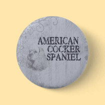American Cocker Spaniel buttons