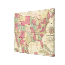 American Continent United States Gallery Wrapped Canvas