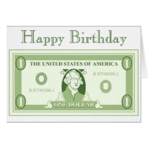 American Dollar Greeting Card