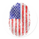 American down to my fingerprints USA pride Sticker