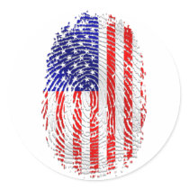 American down to my fingerprints USA pride Sticker