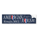 American Dream, Pro-Romney 2012 Bumper Sticker bumper stickers