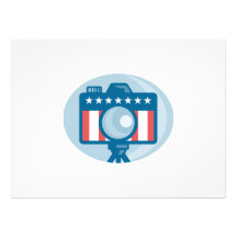American DSLR Camera Stars and Stripes Flag Announcement