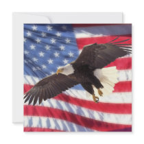 American Eagle & American Flag Invitation