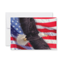 American Eagle & Flag Invitation