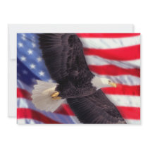 American Eagle & Flag Invitation