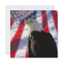 American Eagle & Flag Invitation