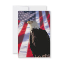 American Eagle & Flag Invitation