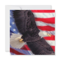 American Eagle & Flag Invitation