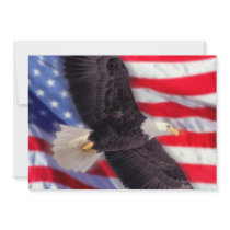 American Eagle & Flag Invitation