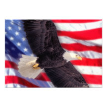 American Eagle & Flag Invitation