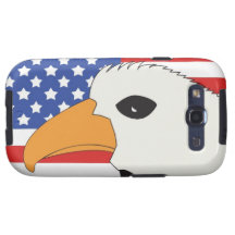 American Eagle Flag Patriotic Background Galaxy SIII Covers