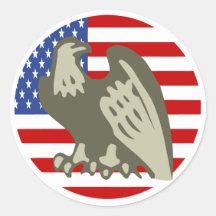 american eagle flag sticker
