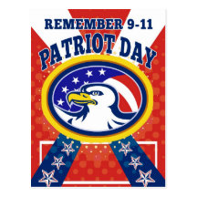 American Eagle Patriot Day 911  Poster Post Cards