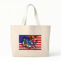 American Eagle US flag USA states Tote Bag