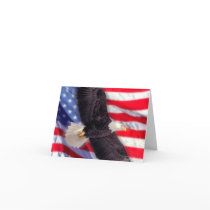 American Eagle with American Flag Note Card