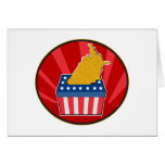 American election ballot box map of USA cards
