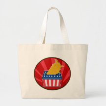 American election ballot box map of USA Tote Bag