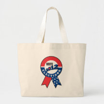 American election USA ribbon tick 2012 Tote Bags
