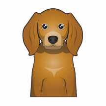 American English Coonhound Cartoon Portrait Cut Outs