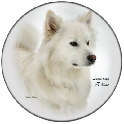 American Eskimo Art Gifts Photo Cut Outs by DogsByDezign