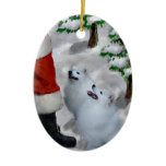 American Eskimo Christmas Gifts Ornament